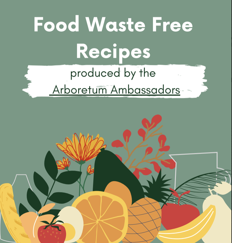 Food Waste Free Recipe Book Cover with fruits on the bottom