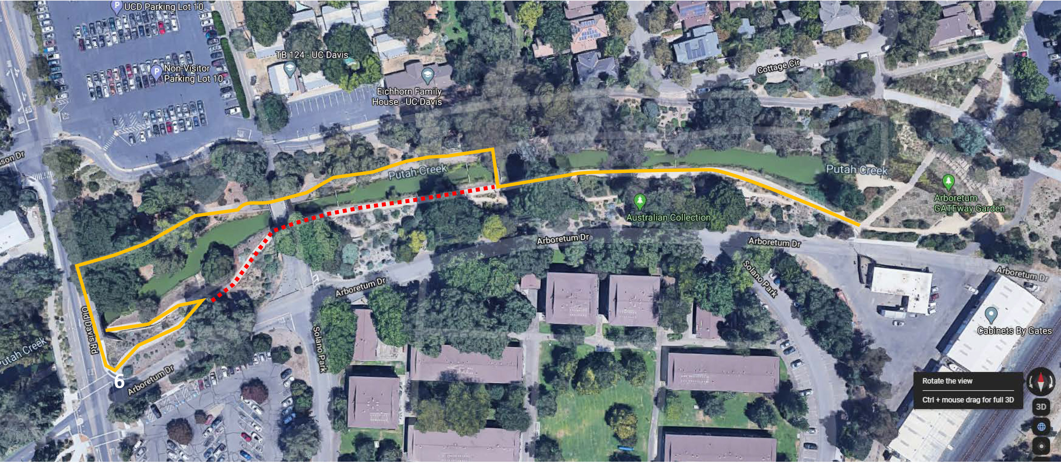 Path closure and detour on south side of bridge