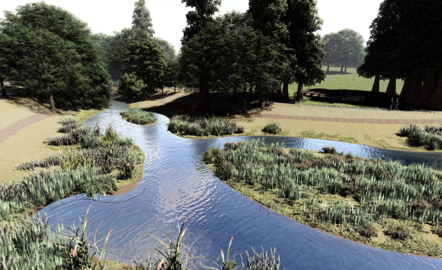 Rendering of Arboretum Waterway renderings
